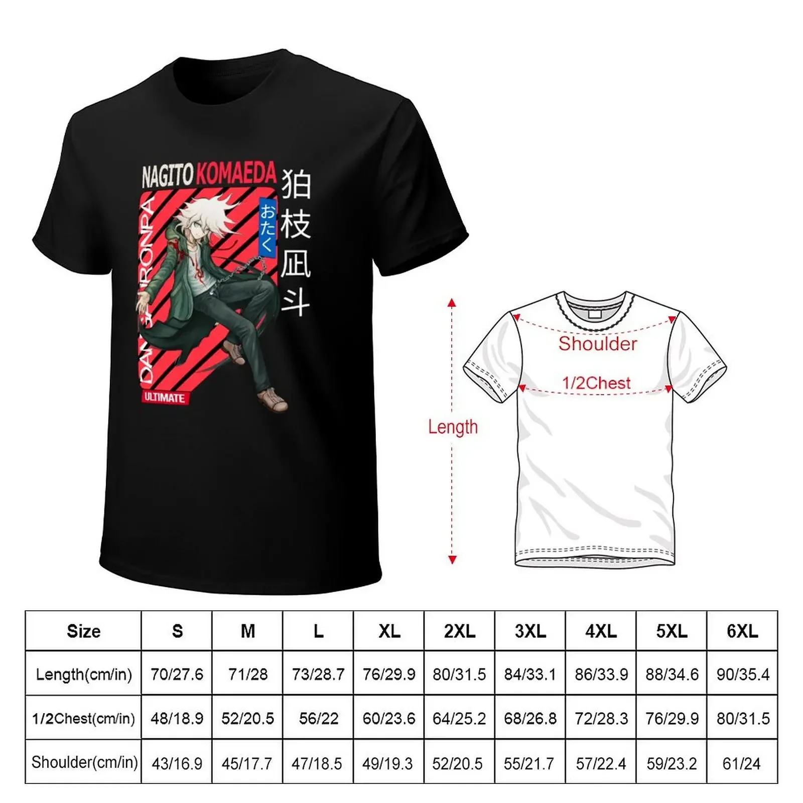Рубашка Nagito Komaeda Danganronpa V3, игровая футболка унисекс, большие размеры, футболка с аниме, мужские большие и высокие футболки (art.: 3920cc287fcbb) - 3920cc287fcbb