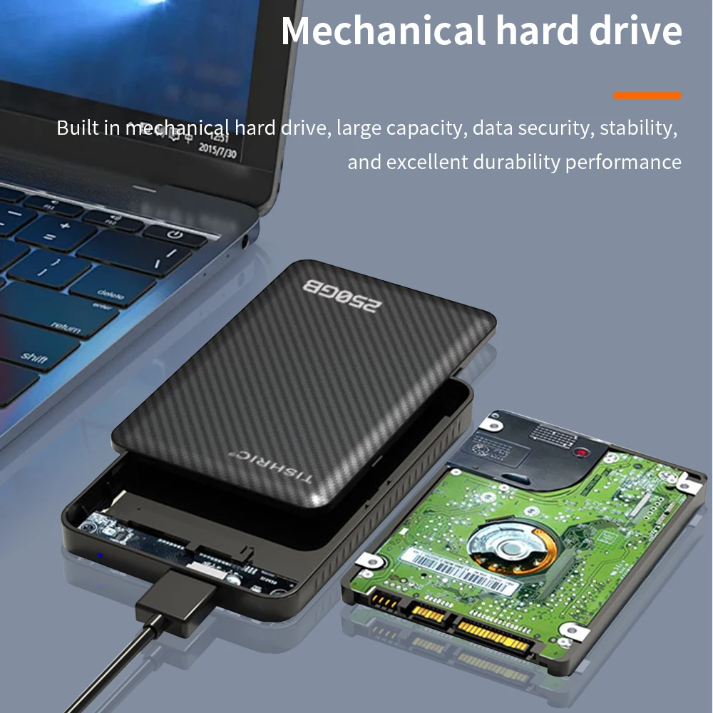 TISHRIC Внешний жесткий диск 250G 500G Портативный твердотельный диск SSD USB3.0 Мобильный твердотельный накопитель для MacПКноутбука Игровой жесткий диск (art.: 3920cc7bc0d17) - 3920cc7bc0d17