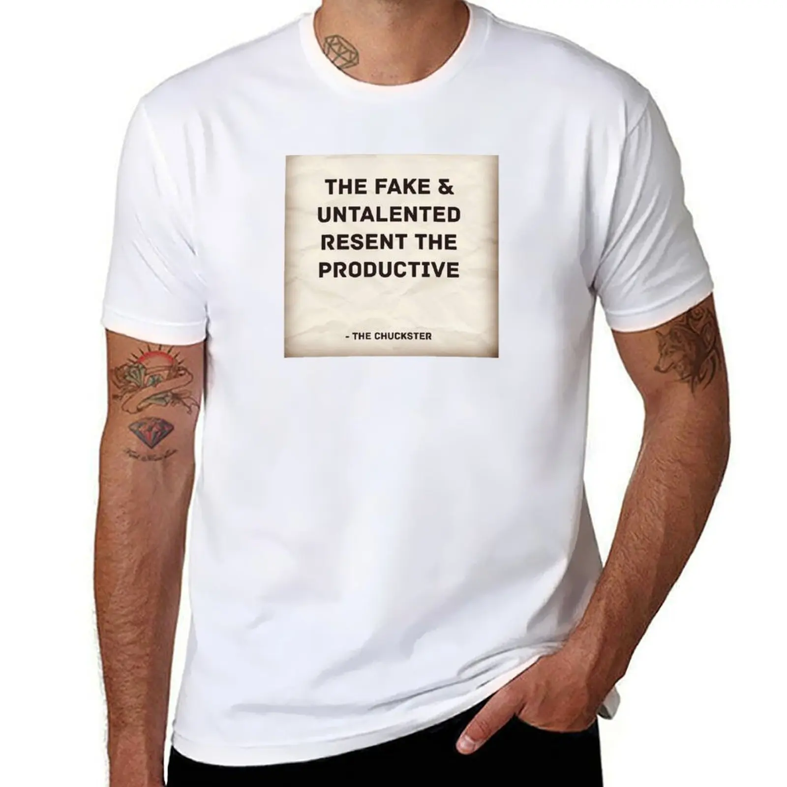 Футболка THE FAKE & UNTALENTED RESENT THE PRODUCTIVE, мужские футболки с принтом, летняя футболка
