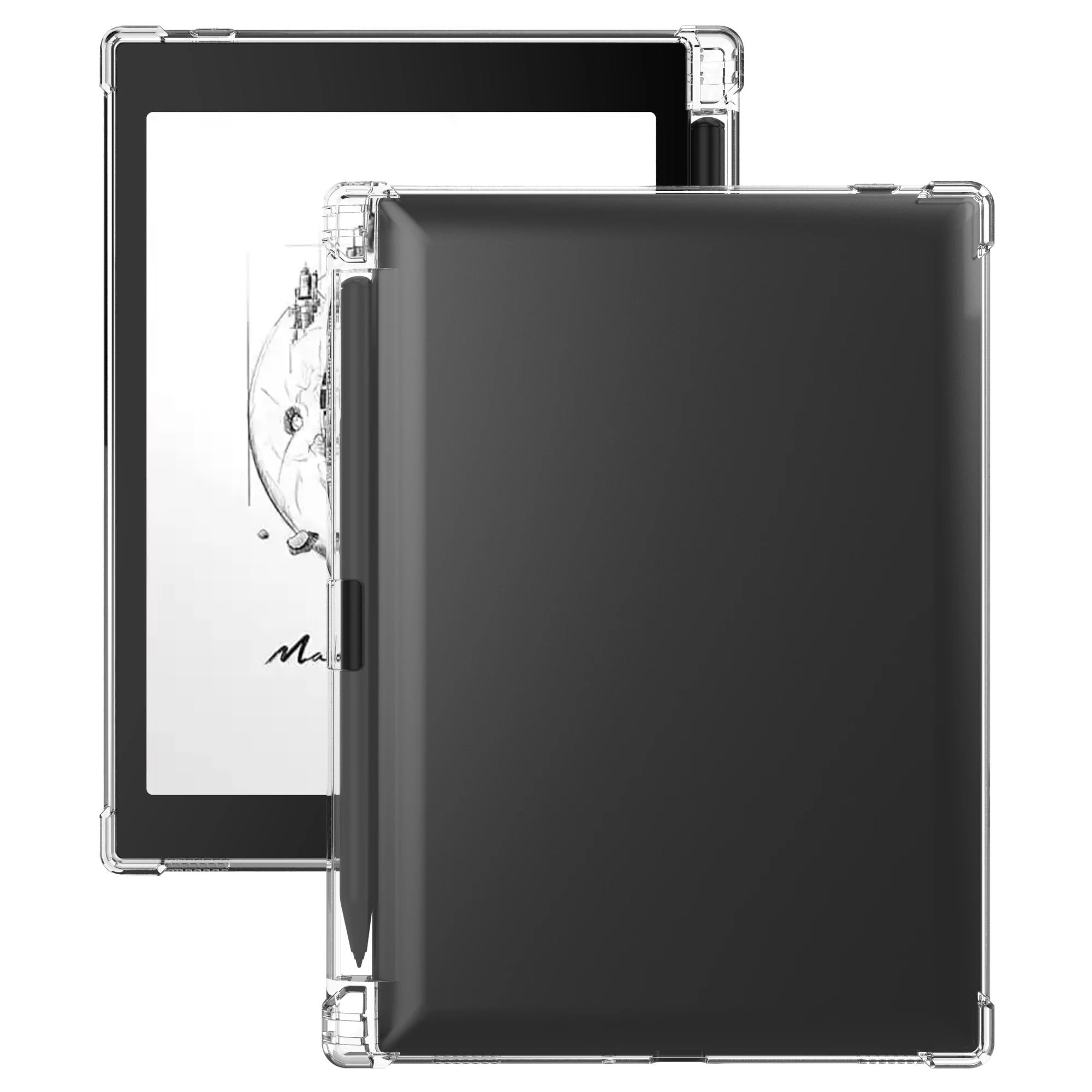Фото Прозрачная фотография для планшета Onyx Boox Tab Mini C-ультратонкая легкая Прозрачная силиконовая Гибкая мягкая задняя крышка с держателем для ручки №3