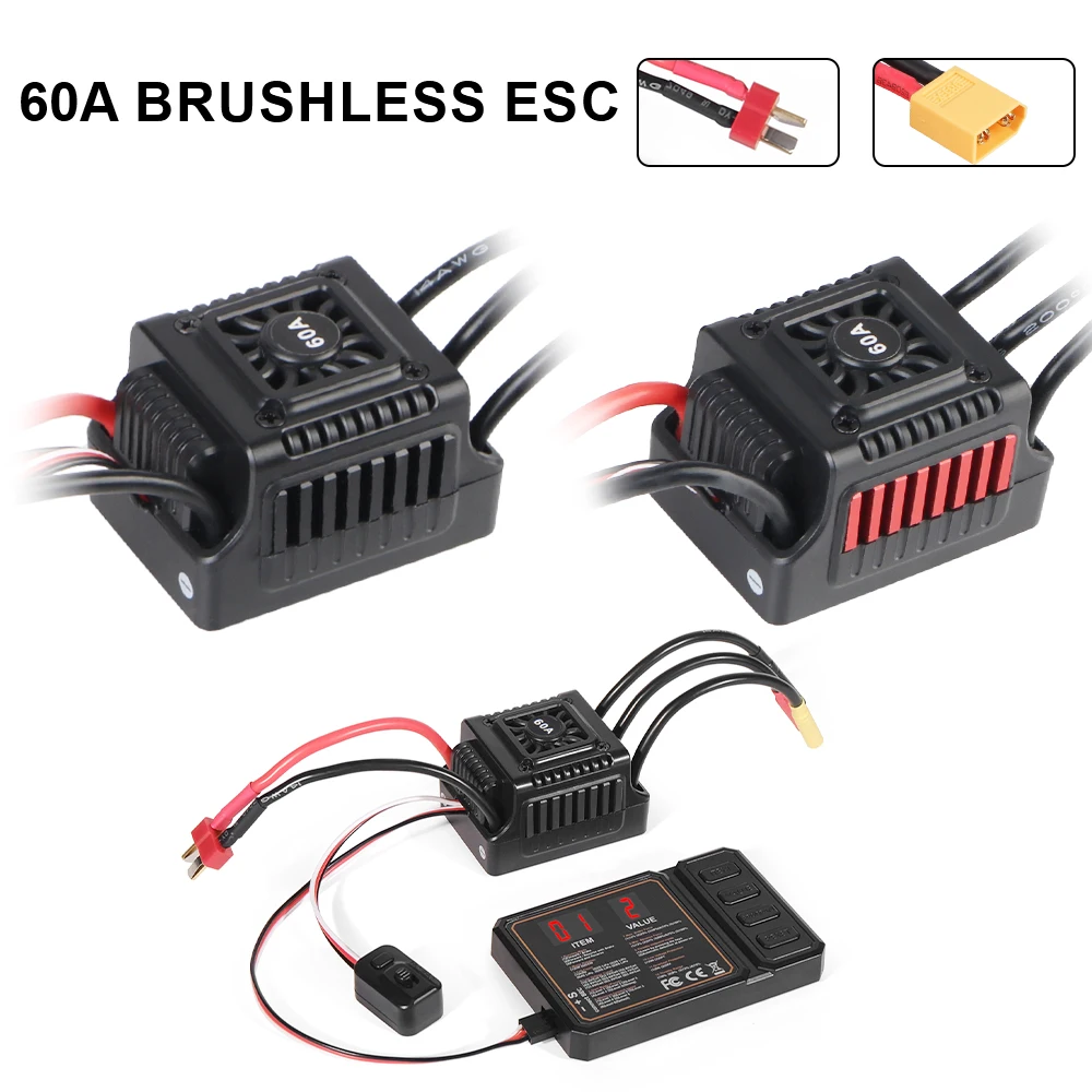 Бесщеточный электрический регулятор скорости ESC 60A 2-3S T/XT60 ESC BEC