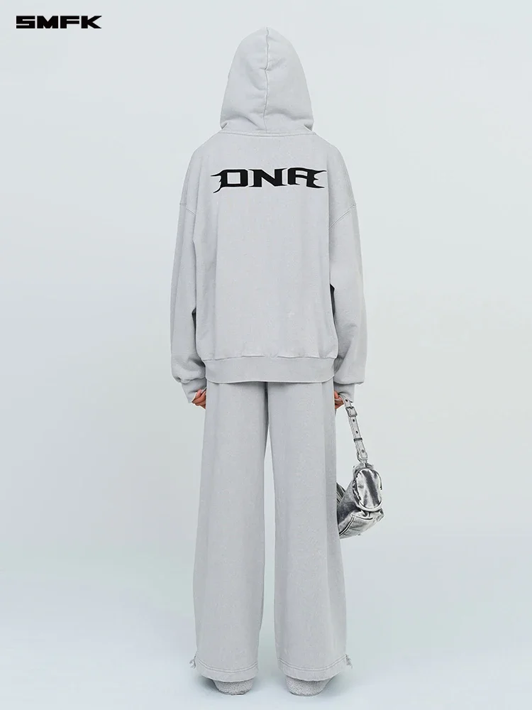 Фото SMFK Future Letter Embroidery Hoodie Classic Zipper Cardigan for Women Oversized Sports Jackets Autumn Winter Cotton Hooded Coat №4