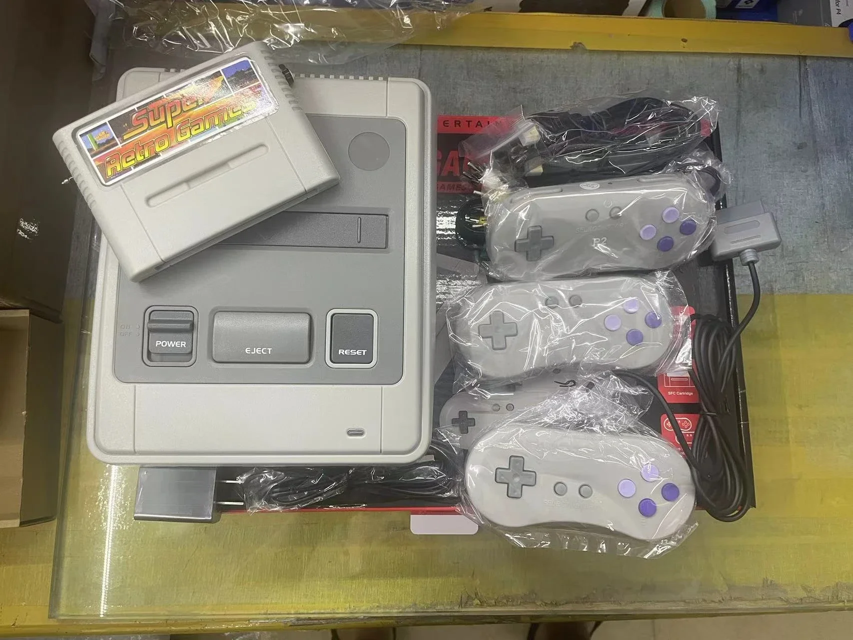 C-52 16-битная SFC52 Super Retro TV игровая консоль HD для Super SNES Встроенные игры 518 2 беспроводных + 1 проводные геймпады