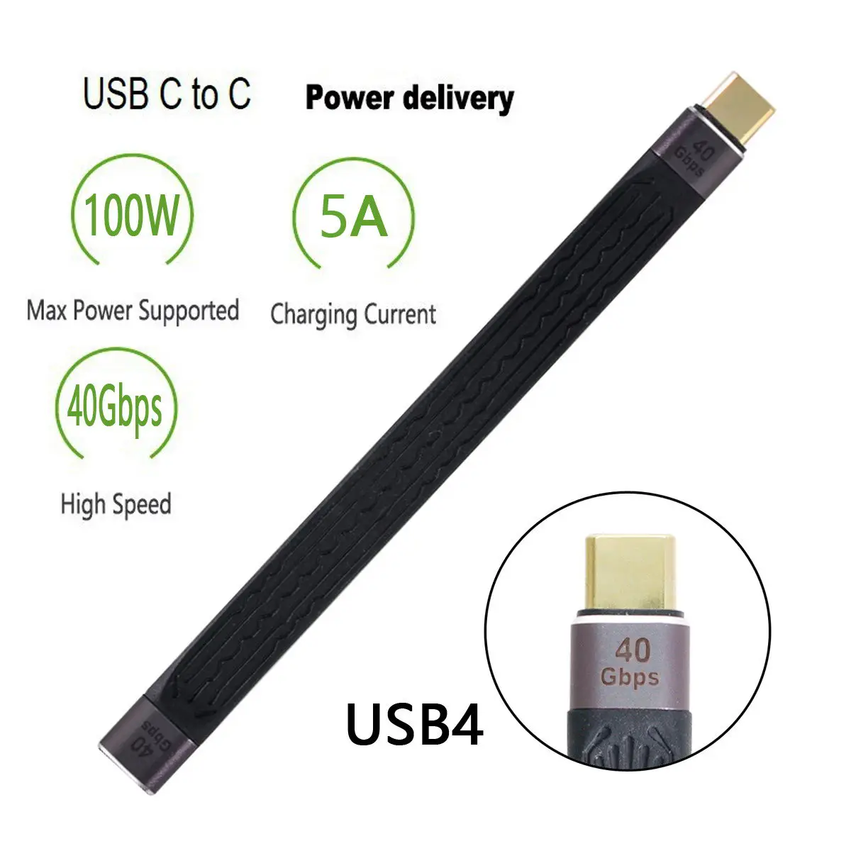 Фото Удлинитель CY Xiwai, 13 см, USB 4, 40 Гбит/с, 100 Вт, 8K @ 60 Гц №4