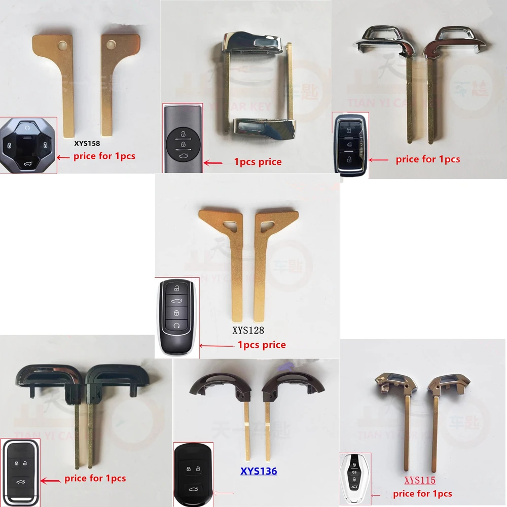 Для Chery Jetour Jaecoo Cowin Автомобильный дистанционный ключ для Exeed Omoda Chery Tiggo Arrizo EBRO Автомобильный аварийный механический ключ