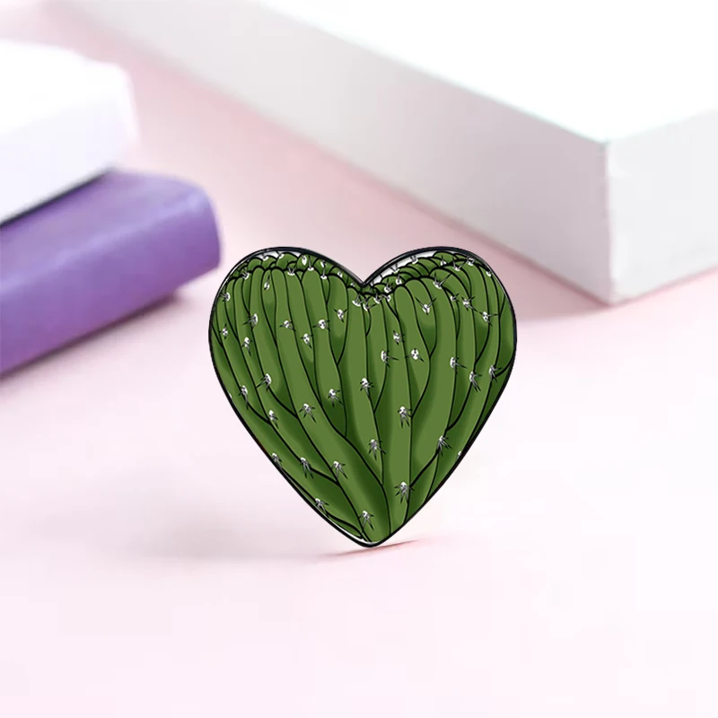 Забавные броши в виде кактуса I Love Trichocereus, классические броши с изображением кактуса, рубашки, лацкана, мультяшное ювелирное изделие, подарок для любимой девушки, друзей