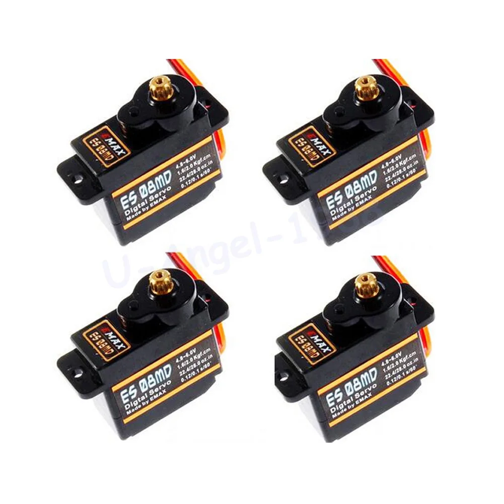 EMAX ES08MDII ES08MD II Цифровой сервопривод с металлической шестерней sg90 ES08A ES08MA MG90S TREX 450