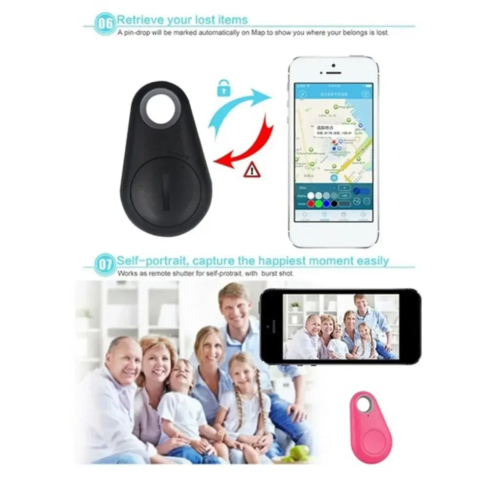 Мини-модный умный GPS-трекер для собак и домашних животных Bluetooth 4,0, анти-потерянная сигнализация, беспроводная детская сумка, кошелек, поиск ключей, локатор (art.: 3920cfe813255) - 3920cfe813255