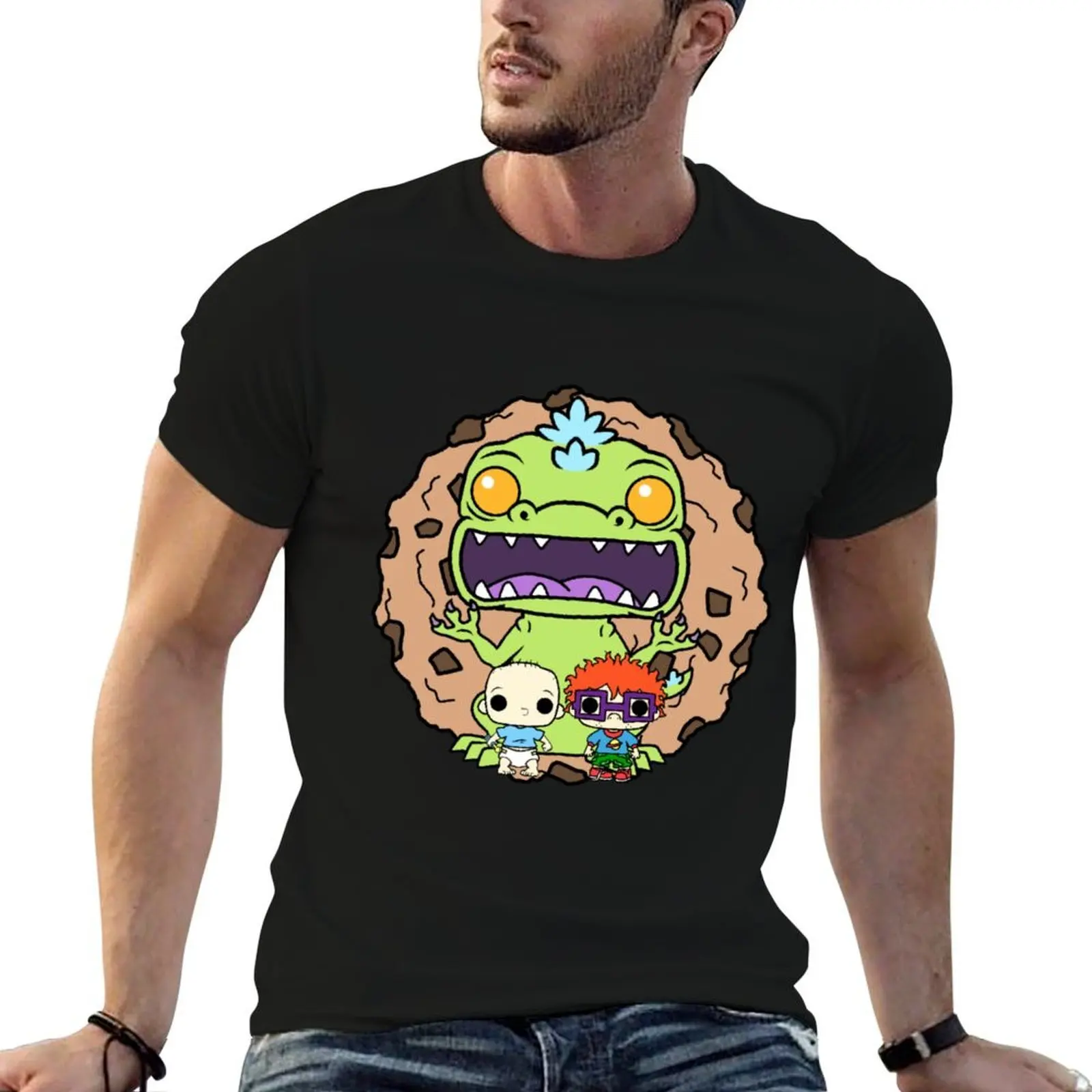 Футболка Reptar Babies, незаменимая футболка, мужские футболки, облегающая футболка