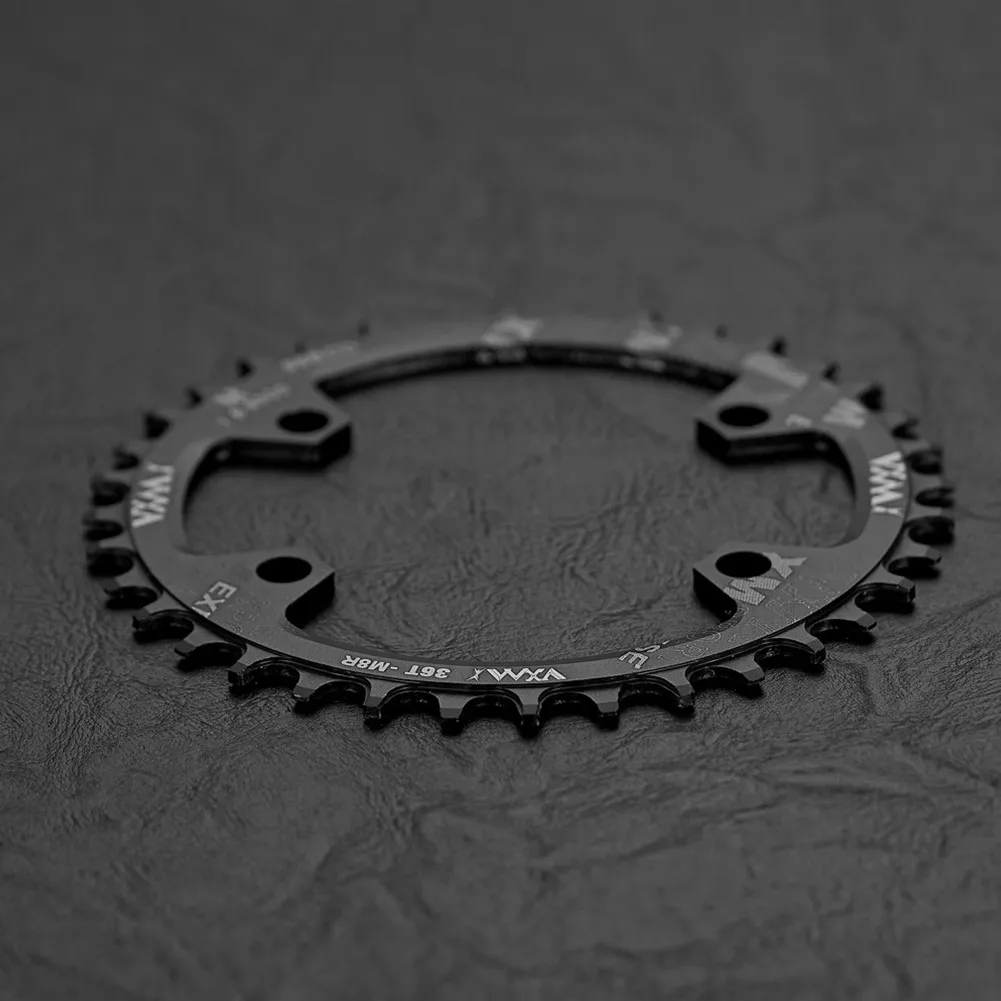 Флюоресцентная односкоростная 32T/34T/36T/38T BCD 96MM Bike CNC обработка процесса MTB положительная и отрицательная пластина