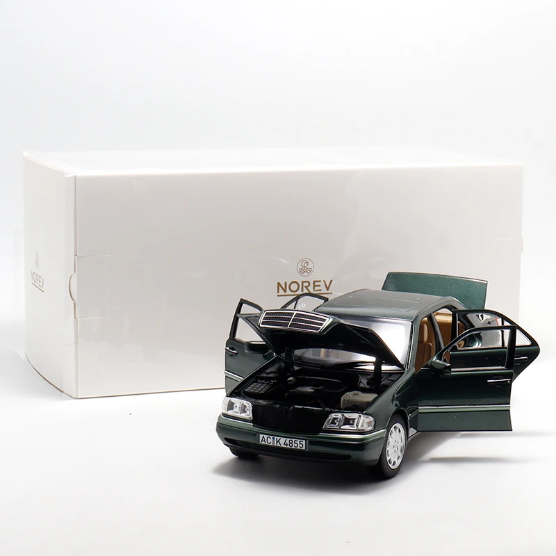 Фото Литой под давлением BriScalemicro, масштаб 1:18, NOREV BENZ C-Class W202 1993, имитация модели автомобиля, Коллекционная игрушка, подарок, сувенир, украшение для дисплея №2