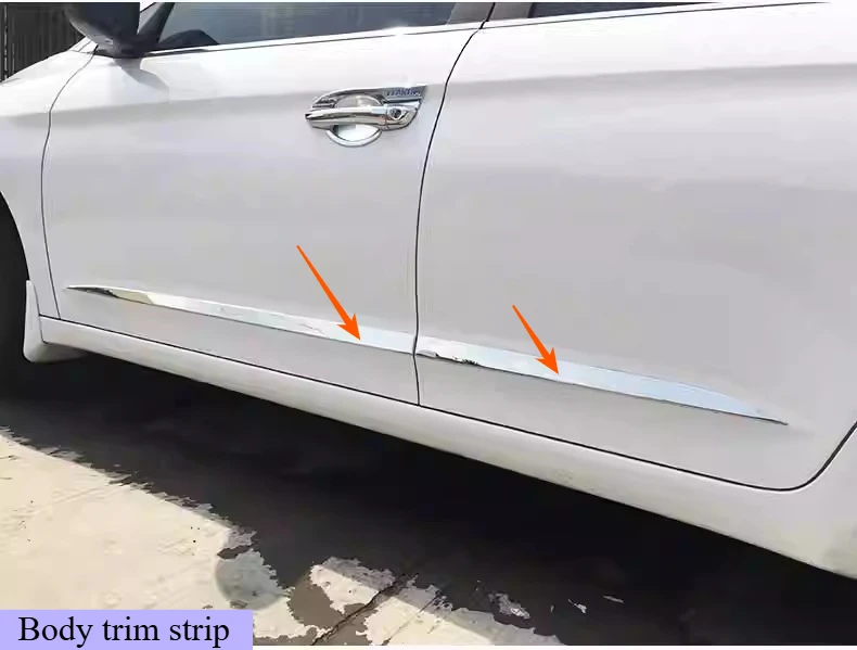 Фото Для Hyundai Elantra накладка кузова, накладка на край двери, накладка против царапин кузова, декоративная яркая полоса №3