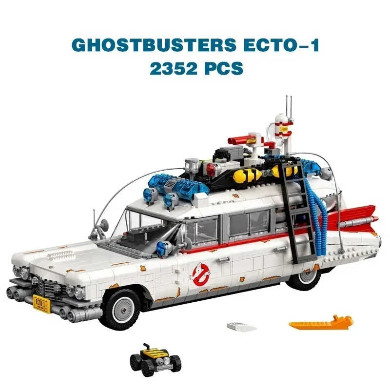 Фото 2352 шт. ECTO-1 креативный строительный блок для автомобиля, совместимый с 10274 кирпичами, модель игрушечного автомобиля, подарок на Хэллоуин, день рождения, Рождество №3