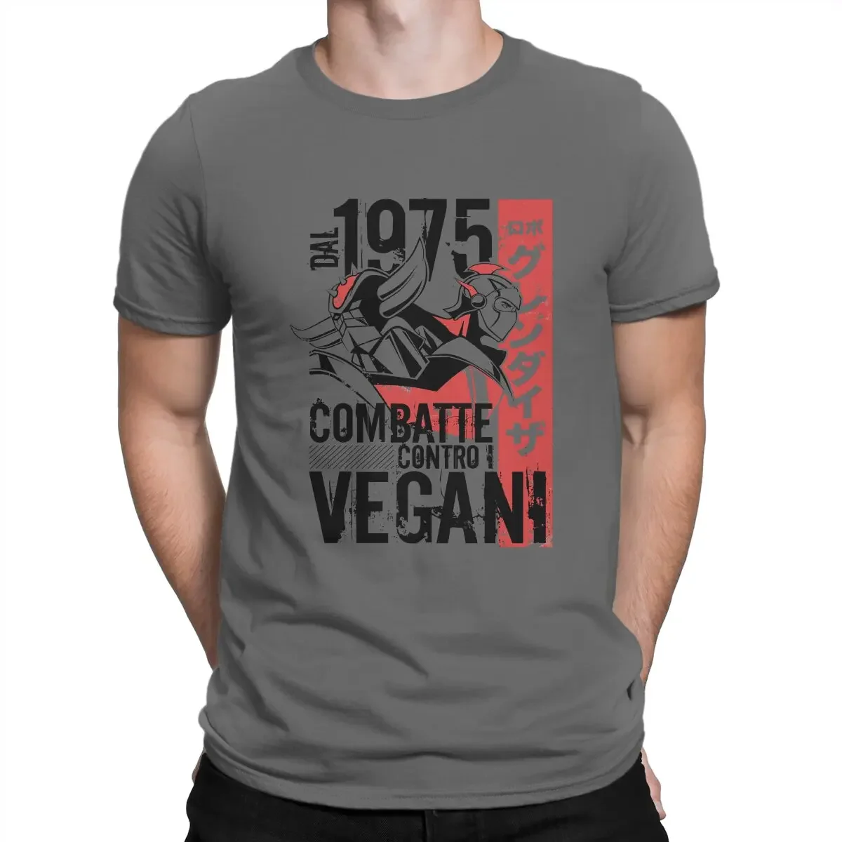Фото 2025 новая модель Contro Vegani, классические мужские футболки с НЛО-роботом Goldrake Grendizer, аниме, футболки для отдыха, футболка с короткими рукавами, хлопок №3