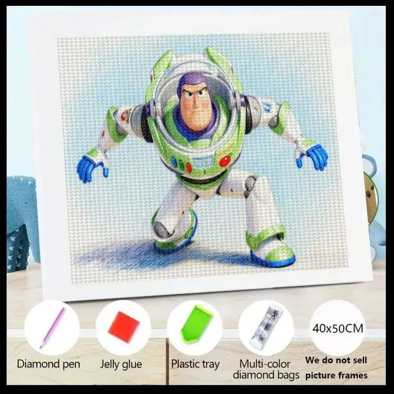 1 шт., набор для алмазной живописи Buzz Lightyear 5D, «История игрушек», мультяшный космический рейнджер, сделай сам, полная дрель, стразы, вышивка, полный Se