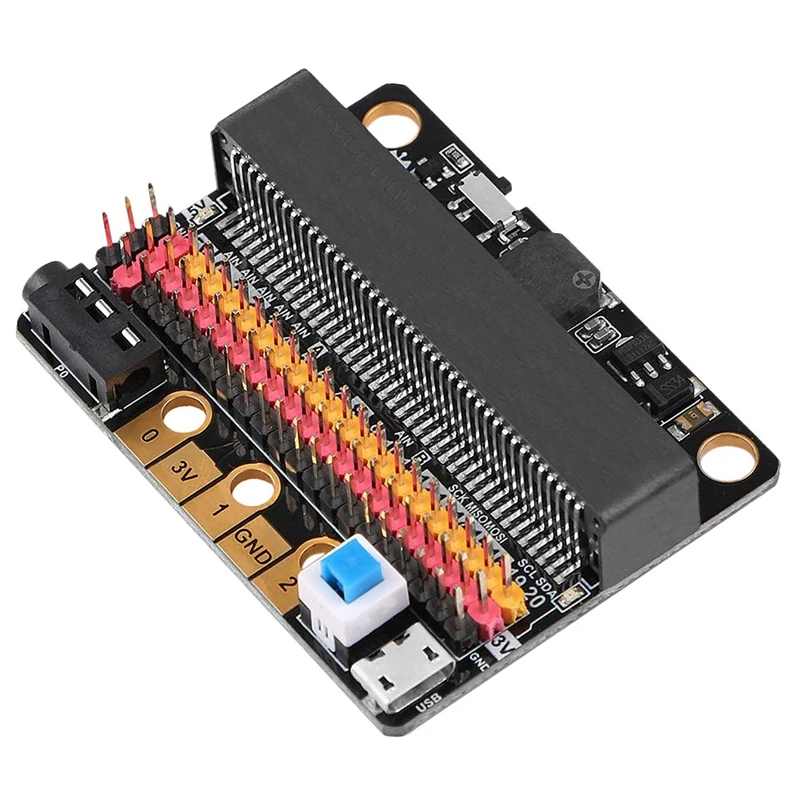Плата расширения Micro-Bit IOBIT V2.0 прерывающий адаптер экран с зуммером для BBC Micro:Bit детский Графический программируемый Питон