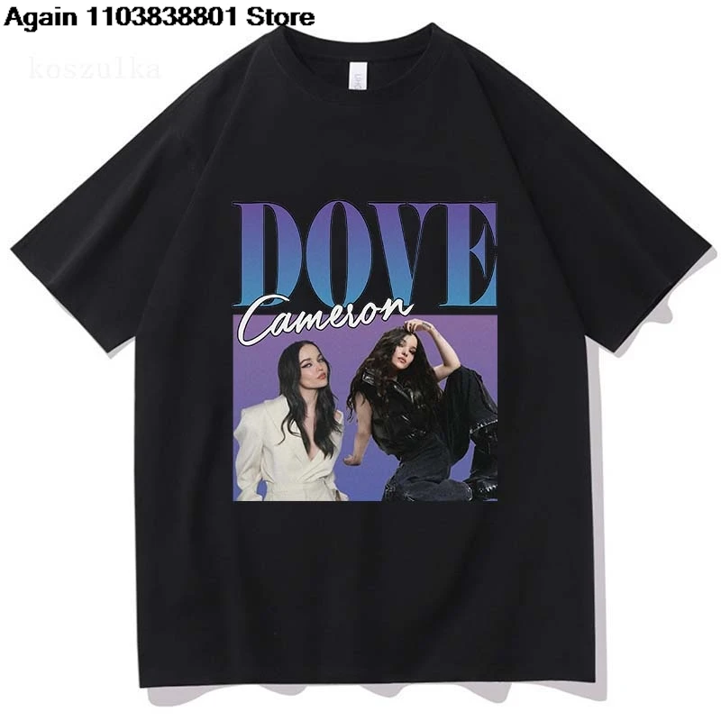 Футболка Dove Cameron Too Much, уличная одежда, винтажная футболка в стиле хип-хоп, футболки для мужчин и женщин, 100% хлопок, футболки с графическим принтом, одежда
