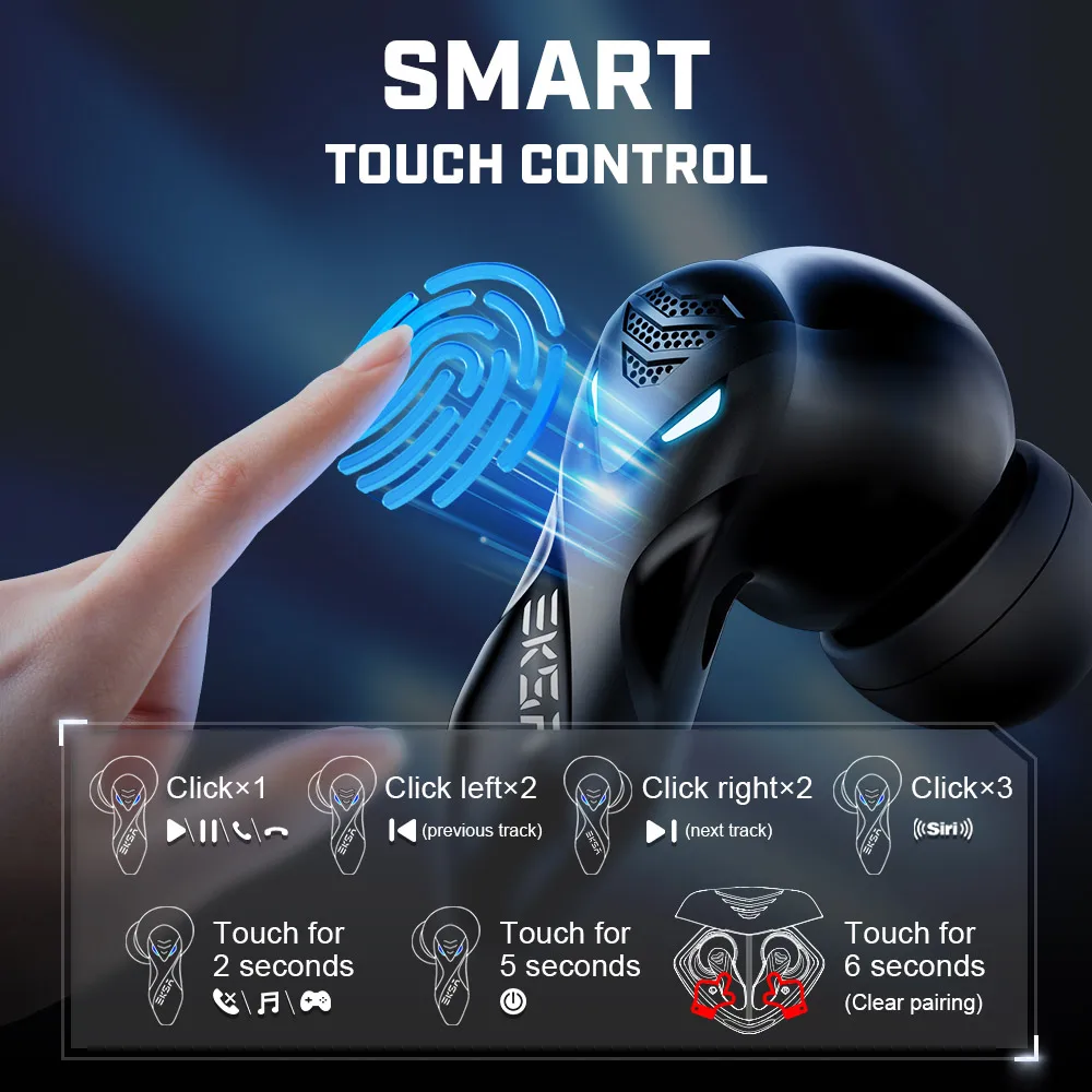 Новинка Игровые наушники GT1 Bluetooth 5,0 Беспроводные наушники с микрофоном 45 мс низкая задержка TWS беспроводные наушники музыкаигровой режим (art.: 3920c77d4e2d5) - 3920c77d4e2d5