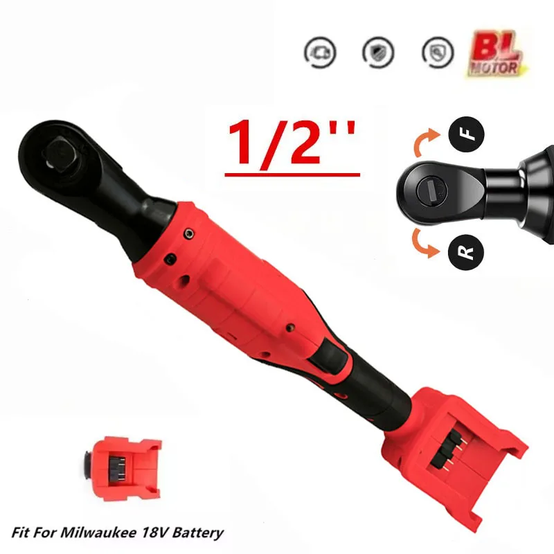 Для Milwaukee 18 В аккумулятор бесщеточный ключ с трещоткой 1/2 ''электрическая ударная отвертка 500N.M аккумуляторный винт гайка ремонт электроинструменты