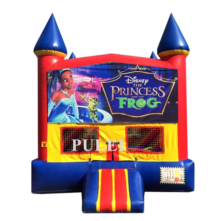 Фото Самый продаваемый Bounce House, развлечения на открытом воздухе, коммерческий надувной замок из ПВХ, прочный воздушный перемычка для лунной прогулки, тематические баннеры с воздуходувкой №2