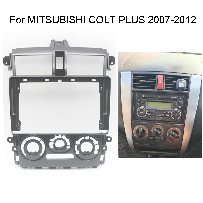 9-дюймовая Автомобильная радиоустановка Fascia Для MITSUBISHI Colt Plus 2007 +, видеопанель, проигрыватель, аудио, Dash 2 Din, рамка, комплект крепления для приборной панели