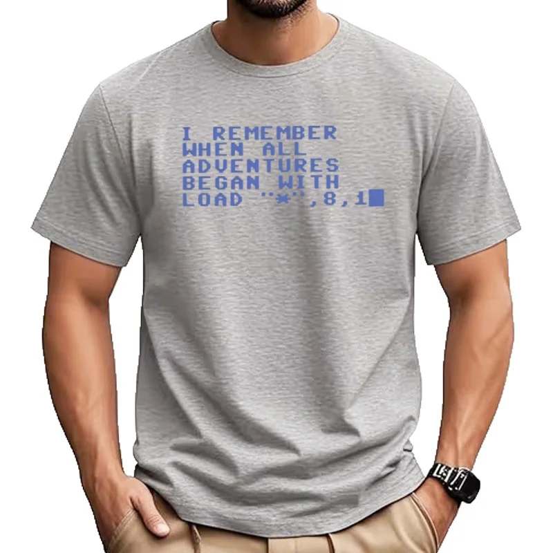 Фото Camiseta Retro Commodore 64 C64 для мужчин, ropa Harajuku de poliéster №4