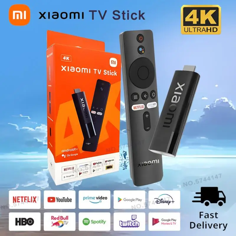 10000 Xiaomi Mi TV Stick 4K Android TV Quad-core 1080P Dolby DTS HD декодирование 2 ГБ 8 ГБ Google Assistant Netflix управление