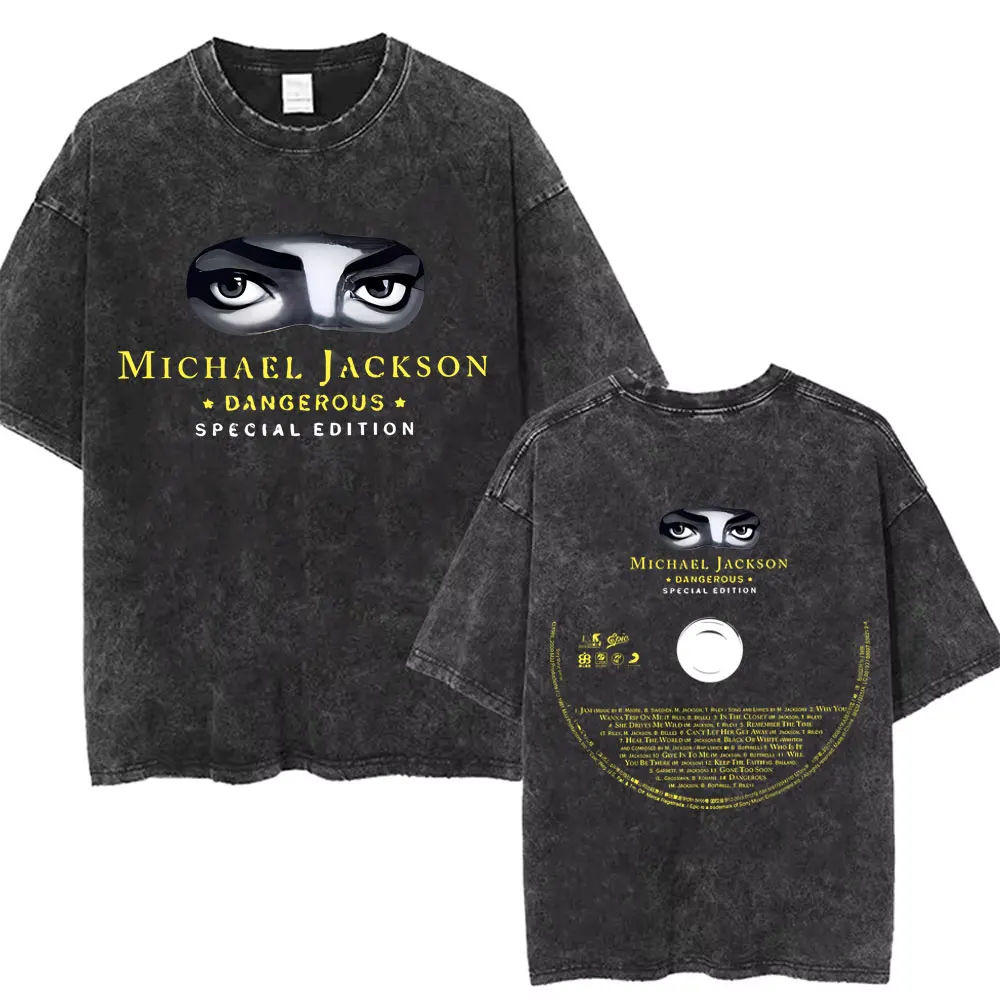 Винтажная футболка с рисунком Michaela Jacksona Dangerous Album, мужская футболка большого размера из чистого хлопка, мужская и женская футболка в готическом стиле