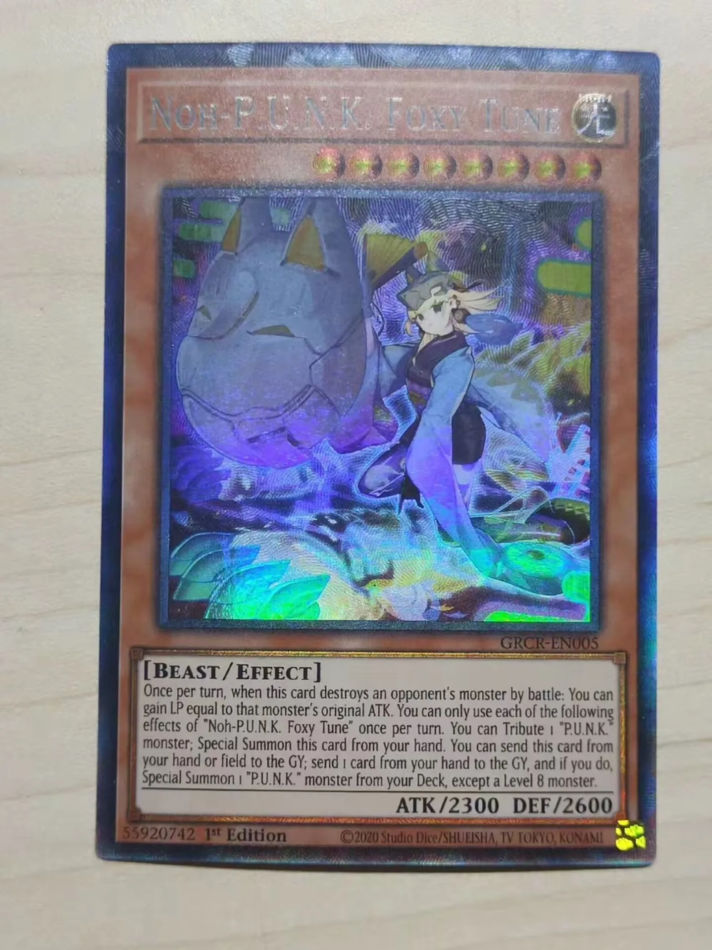 Yugioh KONAMI Duel Monsters TCG GRCR-EN005. Коллектор мелодий Foxy, редкая английская коллекция 1-го выпуска, Мятная карточка
