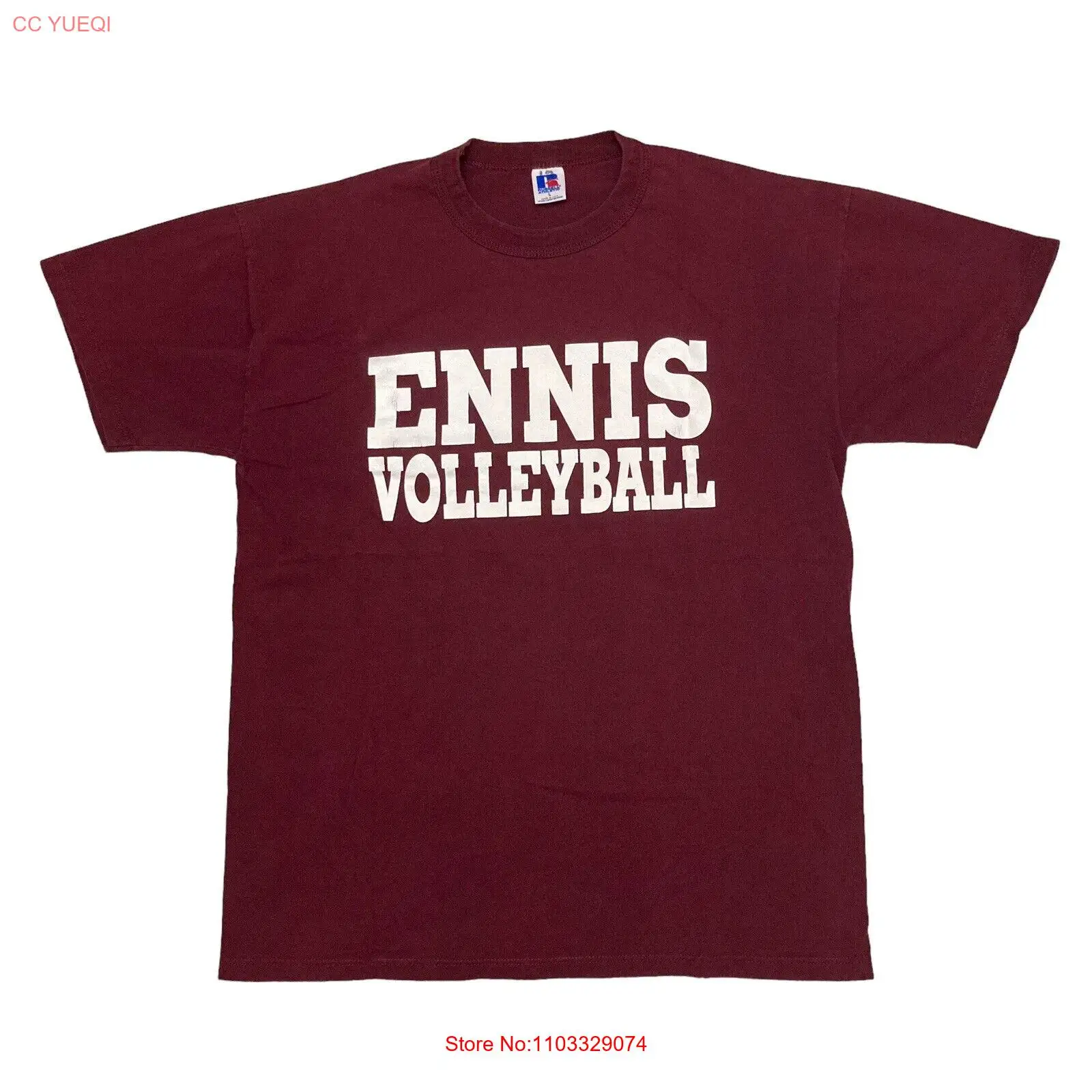 VTG Ennis футболка для волейбола L Рассел Атлетик 100% хлопок Сделано в США