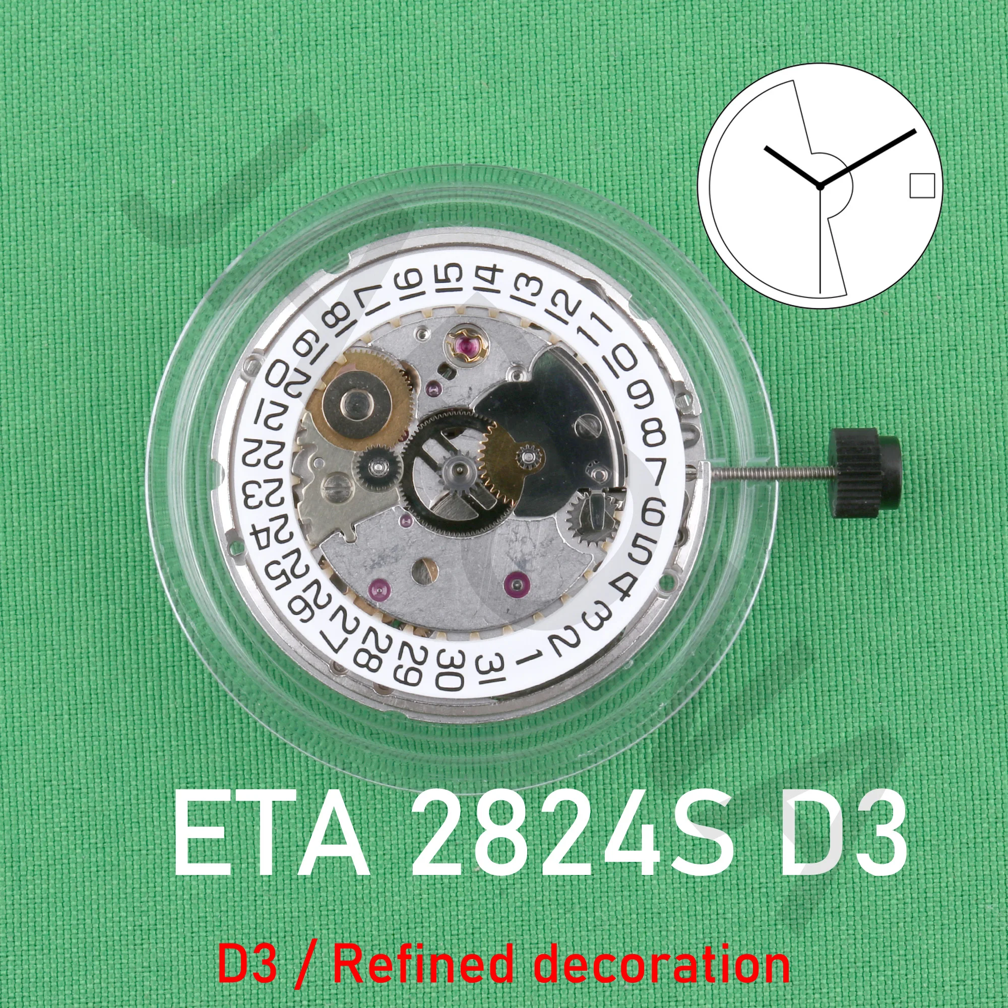 Новинка, оригинальные механические часы ETA 2824-2, календарь часового механизма, полная полировка узоров