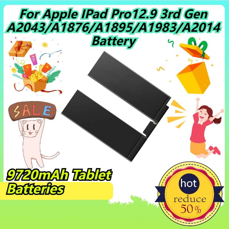 Аккумуляторы для планшетов 9720 мАч для Apple iPad Pro12.9 3-го поколения A2043/A1876/A1895/A1983/A2014 Аккумулятор