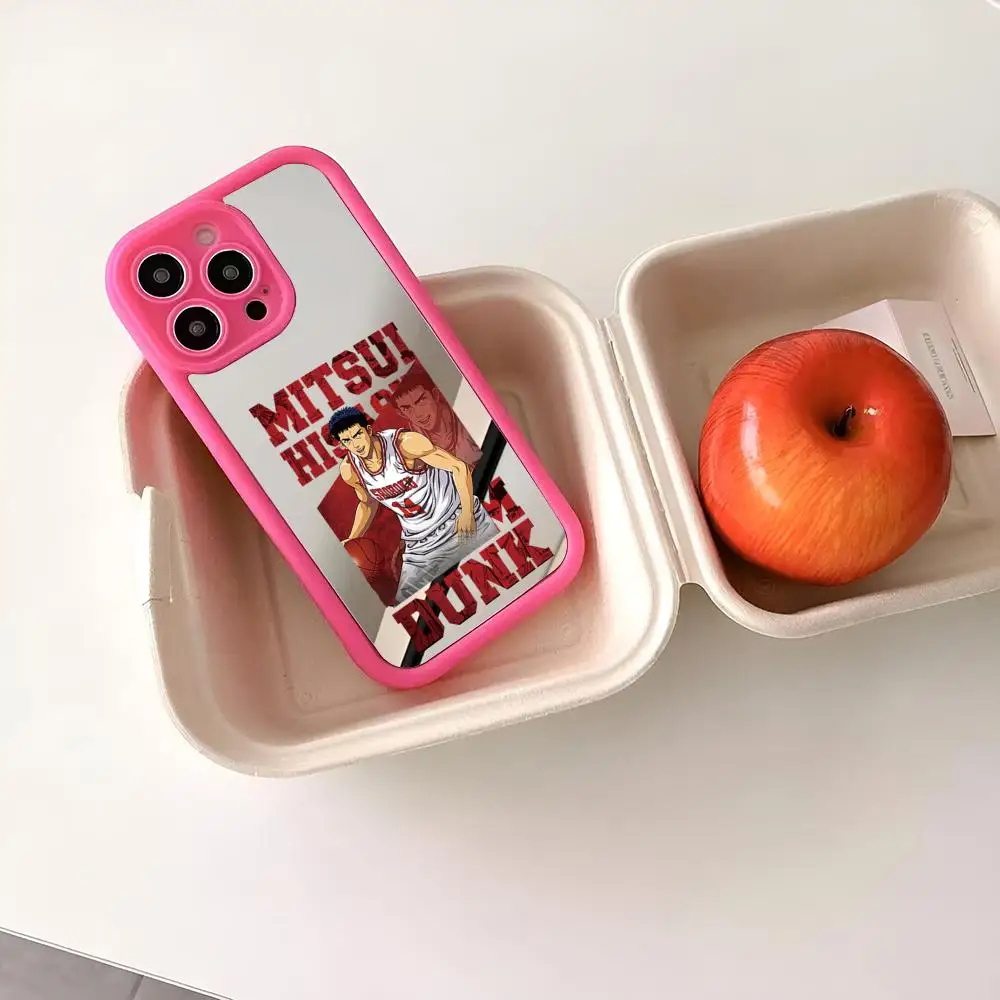 Фото Горячее аниме Slam D-Dunks MINISO чехол для телефона с лестницей и зеркалом для Iphone 11, 12, 13, 14, 15, 16 Pro PLUS PRO MAX №2