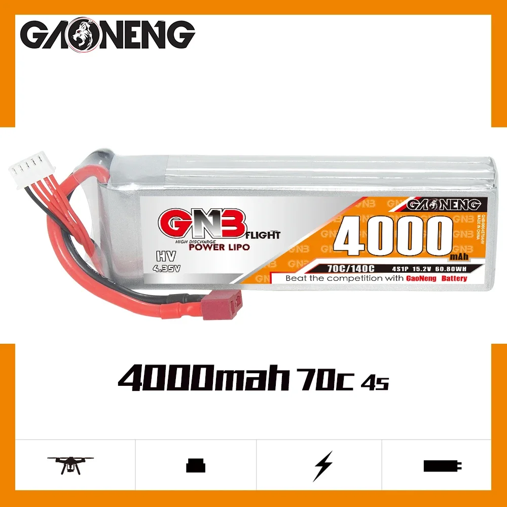 GAONENG 4000mAh HV 4S 70C 140C 15,2 V DEANS LiPo аккумулятор для беспилотника грузовик Дрон самолет вертолет Мультикоптер лодка хобби