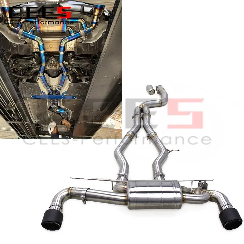 Cees Catback выхлопная труба для Toyota Supra A90/A91 MK4/MK5 3.0T 2020-2024, глушитель клапана выхлопной трубы из нержавеющей стали