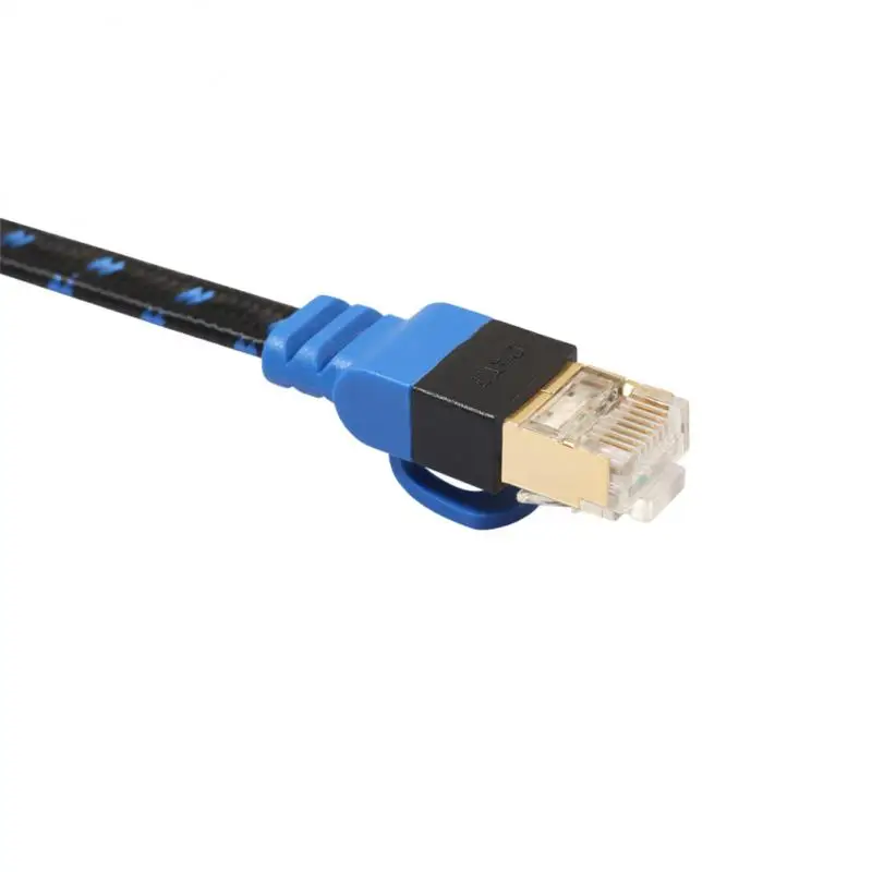 Фото Новинка 0,5/1/2 м Φ плоский 10G сетевой кабель CAT7-2 10G двойной экранированный сетевой кабель из чистой меди №2
