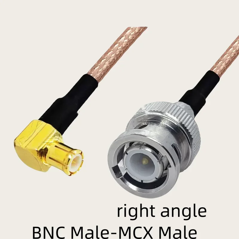 Фото Прямоугольный штекер BNC к MCX и гнездовой разъем RF Коаксиальная перемычка Косичка RG316 Кабель №3