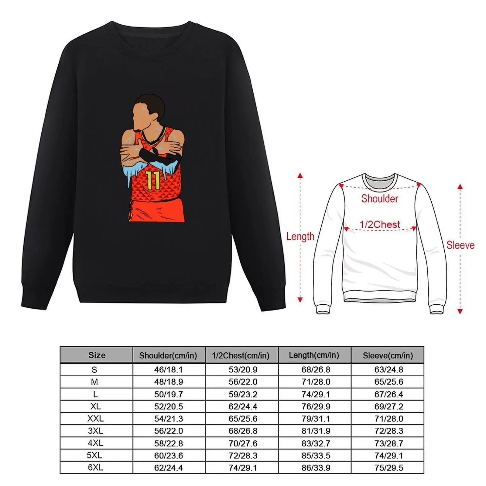 Фото Пуловер Trae Young Ice, мужская толстовка, осенние новинки, мужская дизайнерская одежда в японском стиле, толстовки с графикой №4
