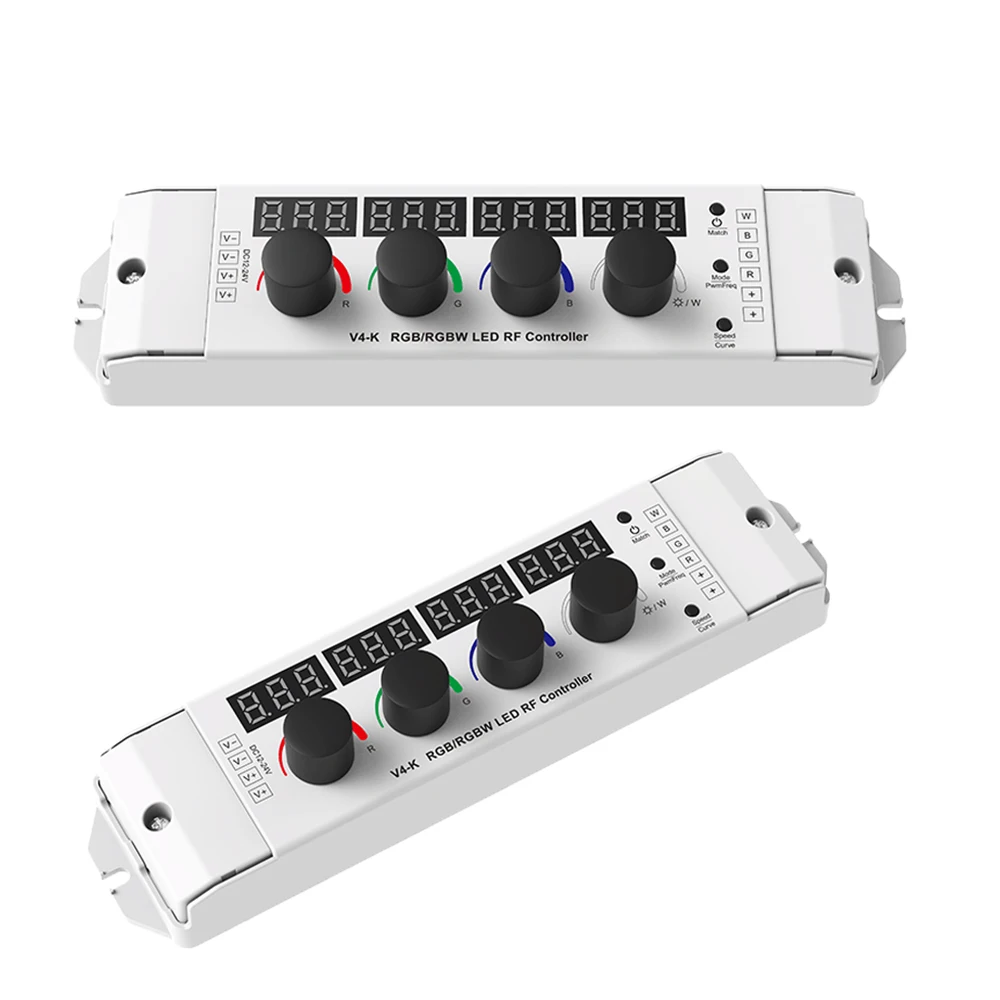 DC12-24V 2 в 1 4CH многофункциональная ручка постоянного напряжения + ключ + 2,4 GHzRF RGBRGBW PWM 0-100% приглушенный контроллер для лентымодуля (art.: 3920c6f9b98a6) - 3920c6f9b98a6