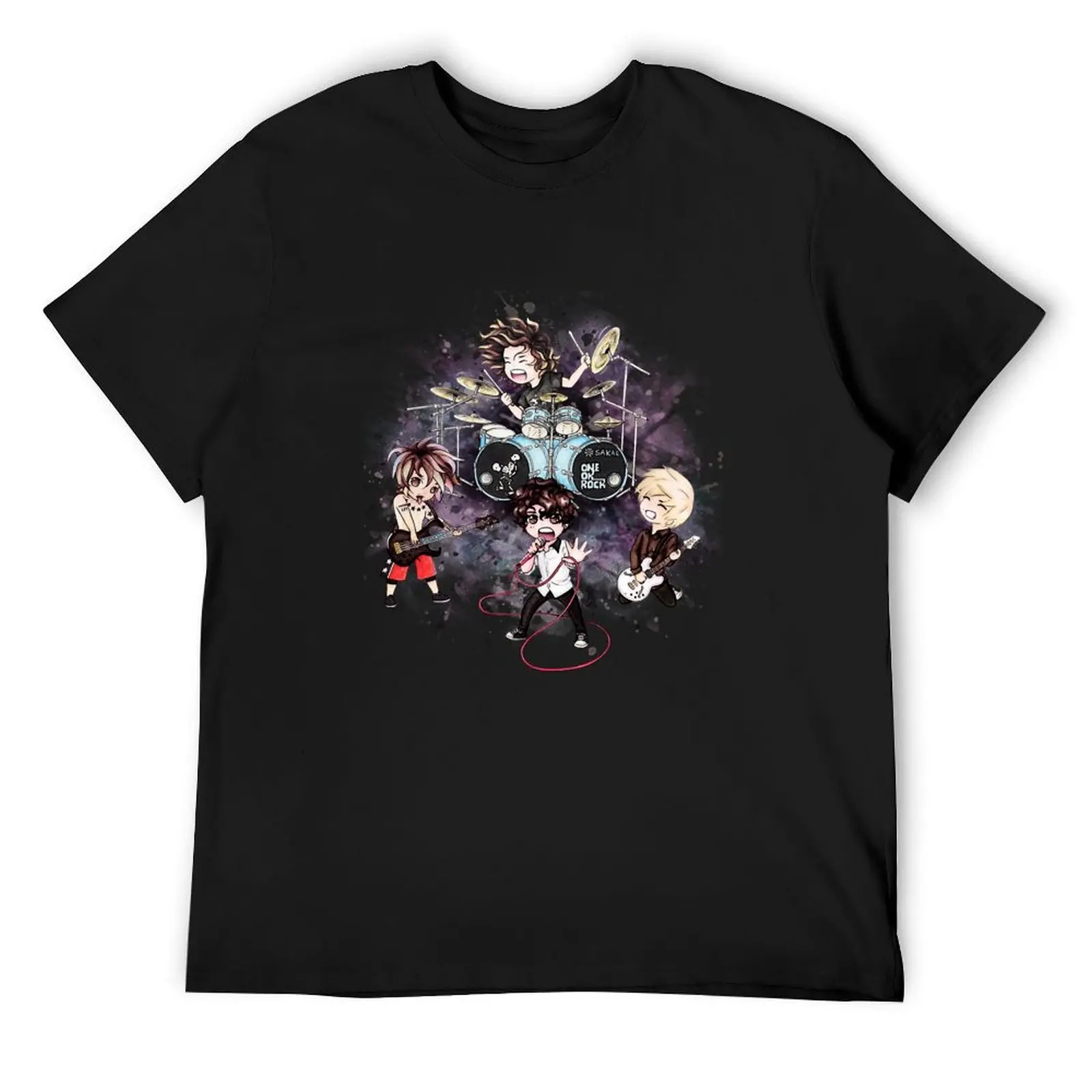 Футболка Chibi ONE OK ROCK, мужская футболка, дешевые вещи, баскетбольные футболки с рисунком, быстросохнущие футболки для мужчин, хлопок