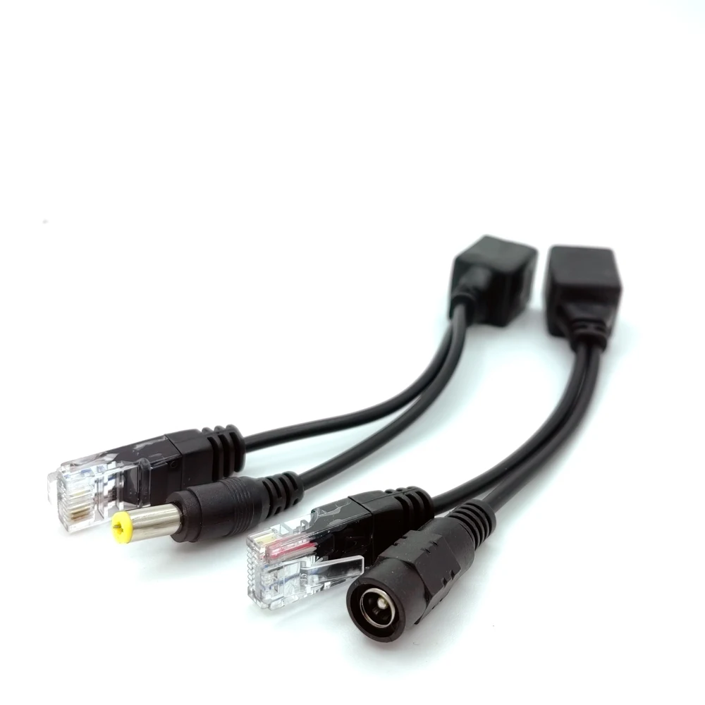 Фото JIENUO кабель адаптер POE RJ45 инжекторный разветвитель сети питания через Ethernet PoE №2