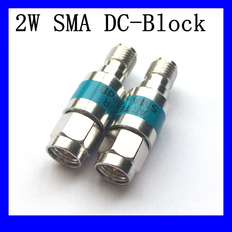 2 Вт SMA штекер-гнездо DC-блок DC-6.0GHz 50 Ом RF коаксиальный блок КСВ 1,2 разъем блокиратора постоянного тока