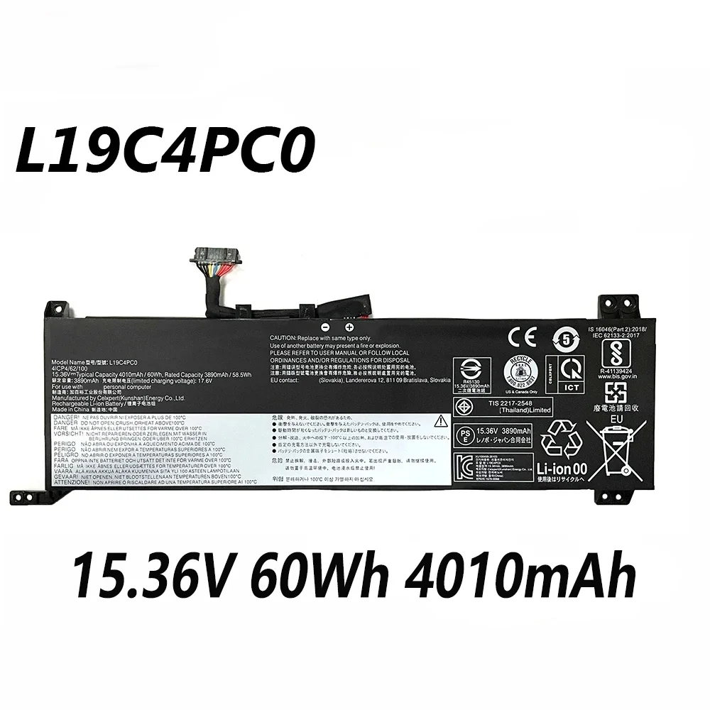 L19C4PC0 L19M4PC0 L19L4PC0 15,36 В 60 Втч 4010 мАч аккумулятор для ноутбука Lenovo Legion 5 15/15IMH05H Y7000-2020 год серии