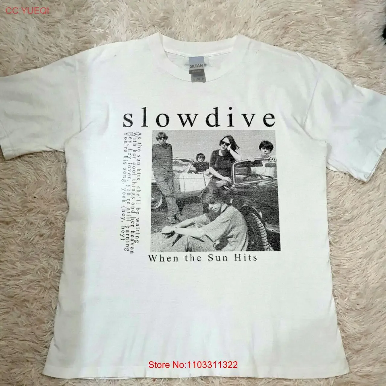 Винтажная футболка Slowdive, хлопковая S 5XL IL465, винтажная стираная модная слегка мягкая стильная уличная одежда унисекс