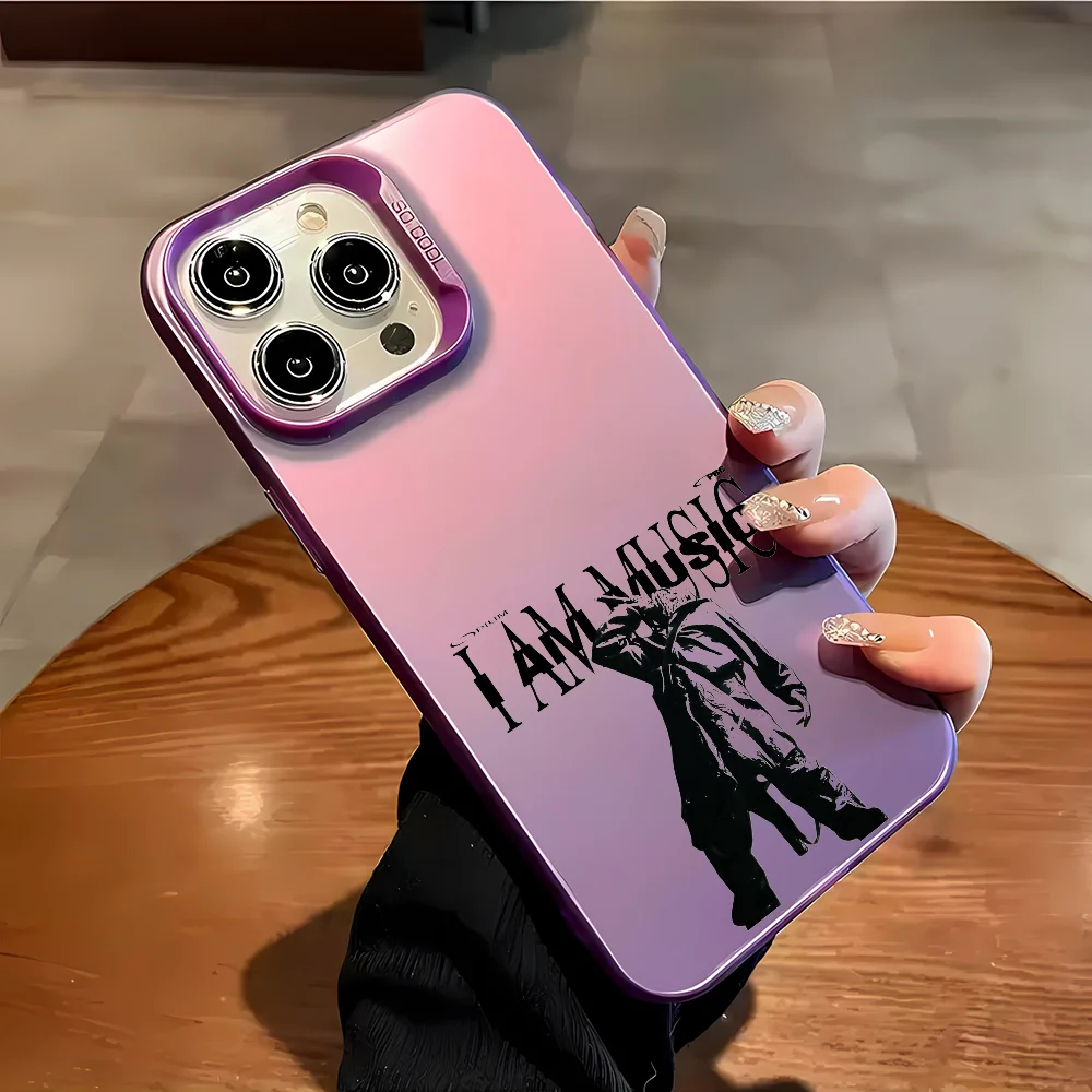 Фото Рэпер Playboi Carti I Am Music Чехол для телефона для IPhone 16 Pro Max 15 14 13 12 XS Plus 11, модный матовый Aurora Laser Gradient Sho №5