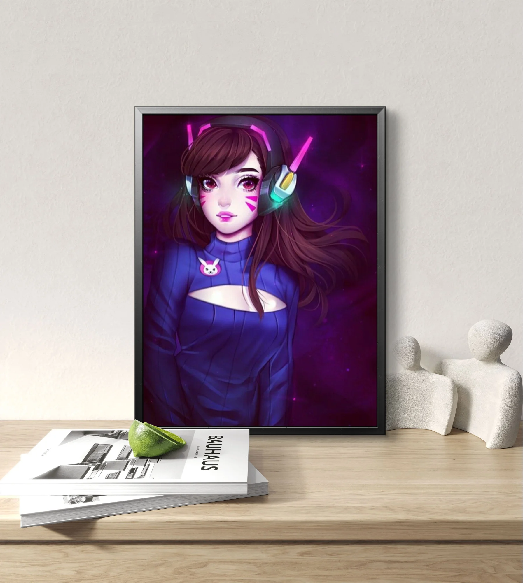 Фото Dva 5D алмазная живопись Overwatch девушка Алмазная вышивка крестиком игровой постер мозаика ручной работы украшение дома №3