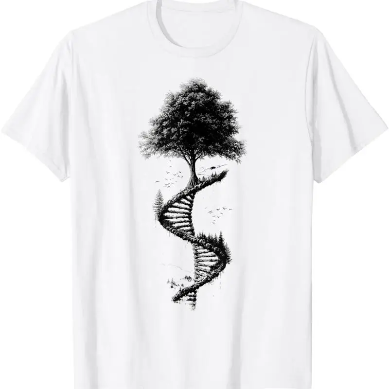 Футболка Tree DNA Nature с символическим художественным сюрреалистическим рисунком