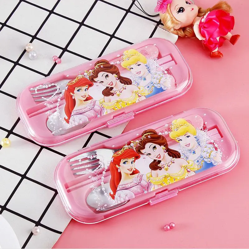 Фото Столовая посуда Sanrio, палочки для еды, кавайная Милая ложка, вилка, мультяшный студент, семейный суп из нержавеющей стали, игрушки для девочек, подарки №5