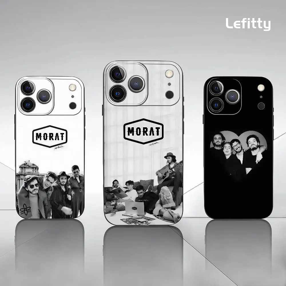 Фото Чехол для телефона Music Rock Band M-Morat для iPhone 17, 16, 15, 14, 13, 12, 11 Pro Max Plus, мини-черный матовый мягкий чехол Funda №3