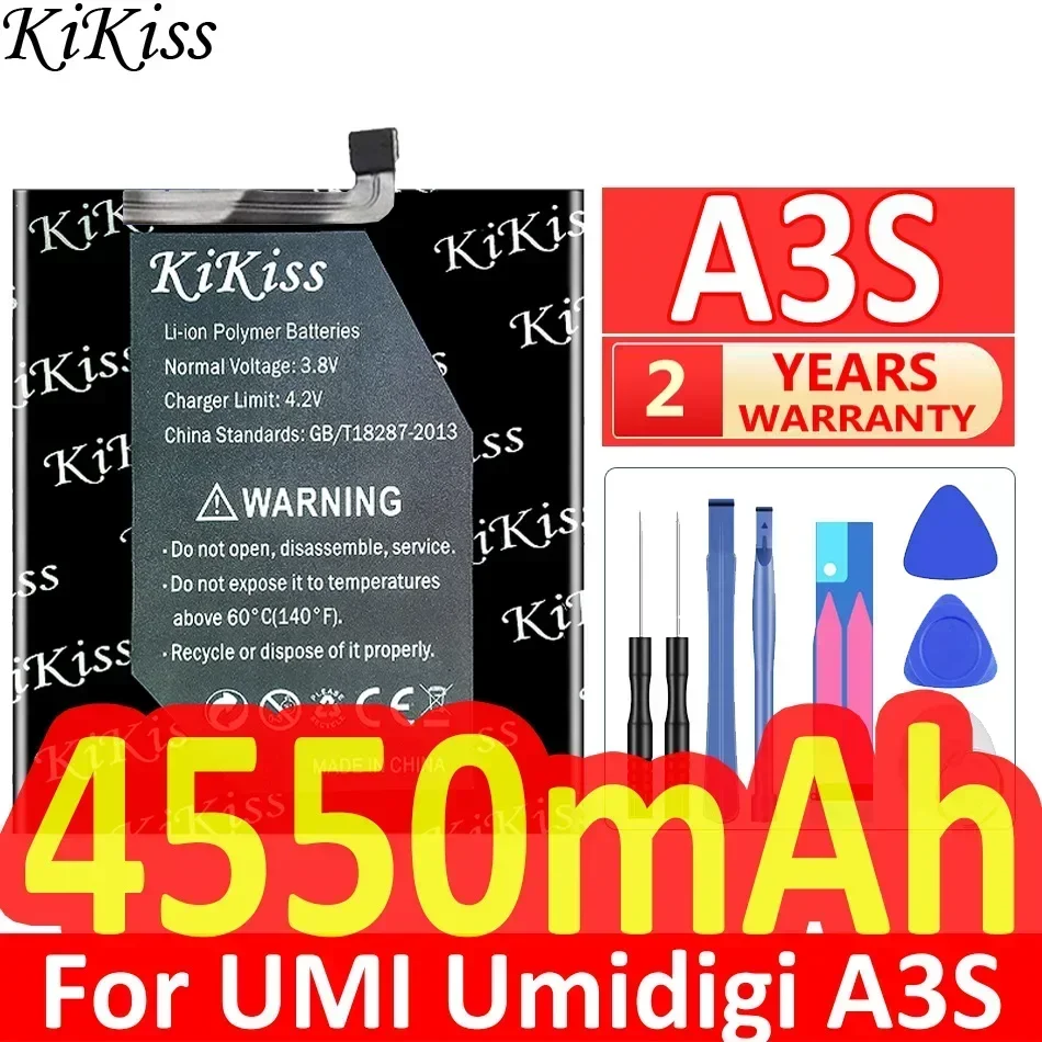 Фото Аккумулятор KiKiss для UMI UMIDIGI BISON GT 6,67/A3S/A11, аккумуляторы + бесплатные tloos №4